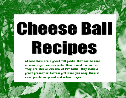 Cheddar cheeseball recipes